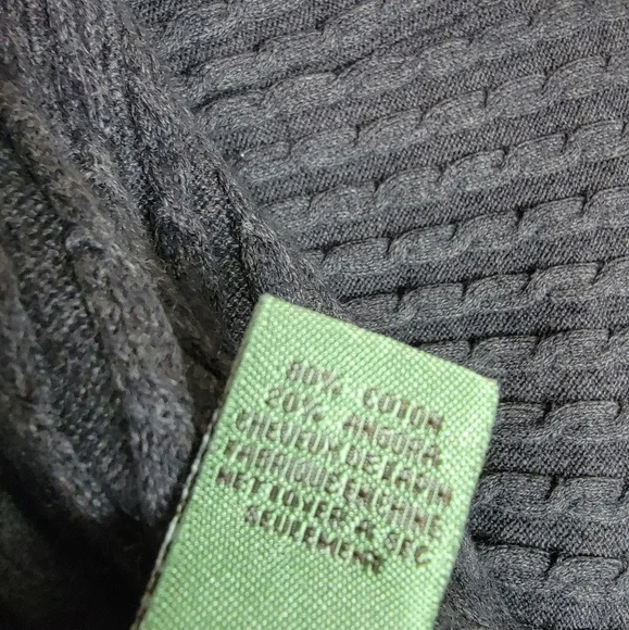 Maple Anthropologie Women's Sz XS Sweater Dress Gray Stretch Angora Cable Knit N - Picture 7 of 9